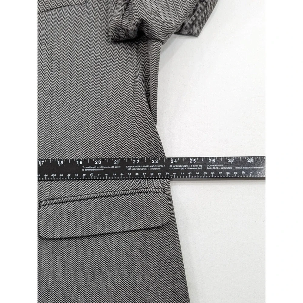Chaps Ralph Lauren Blazer Sports Suit Jacket Polyester‎ Blend 48R Herringbone